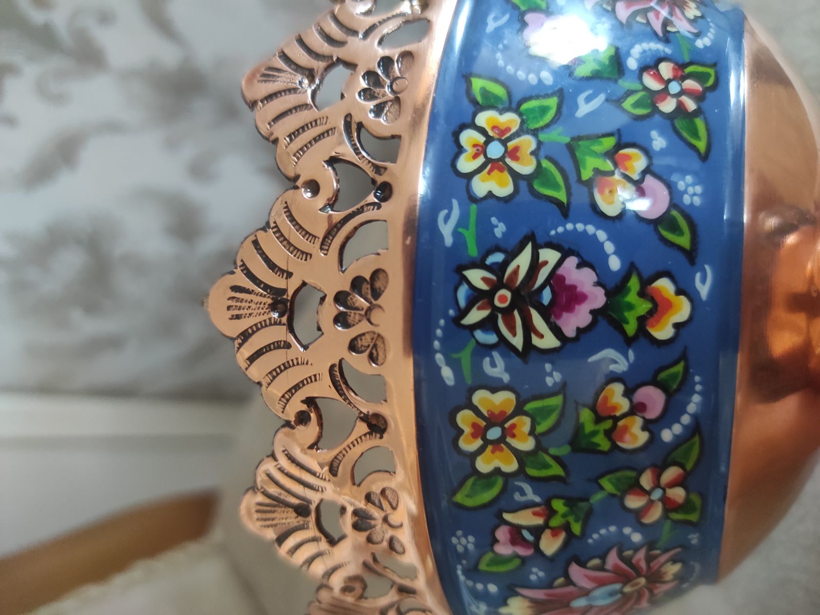 آجیل خوری مسی کار دست اصفهان 